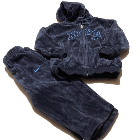 nike baby velour tracksuit